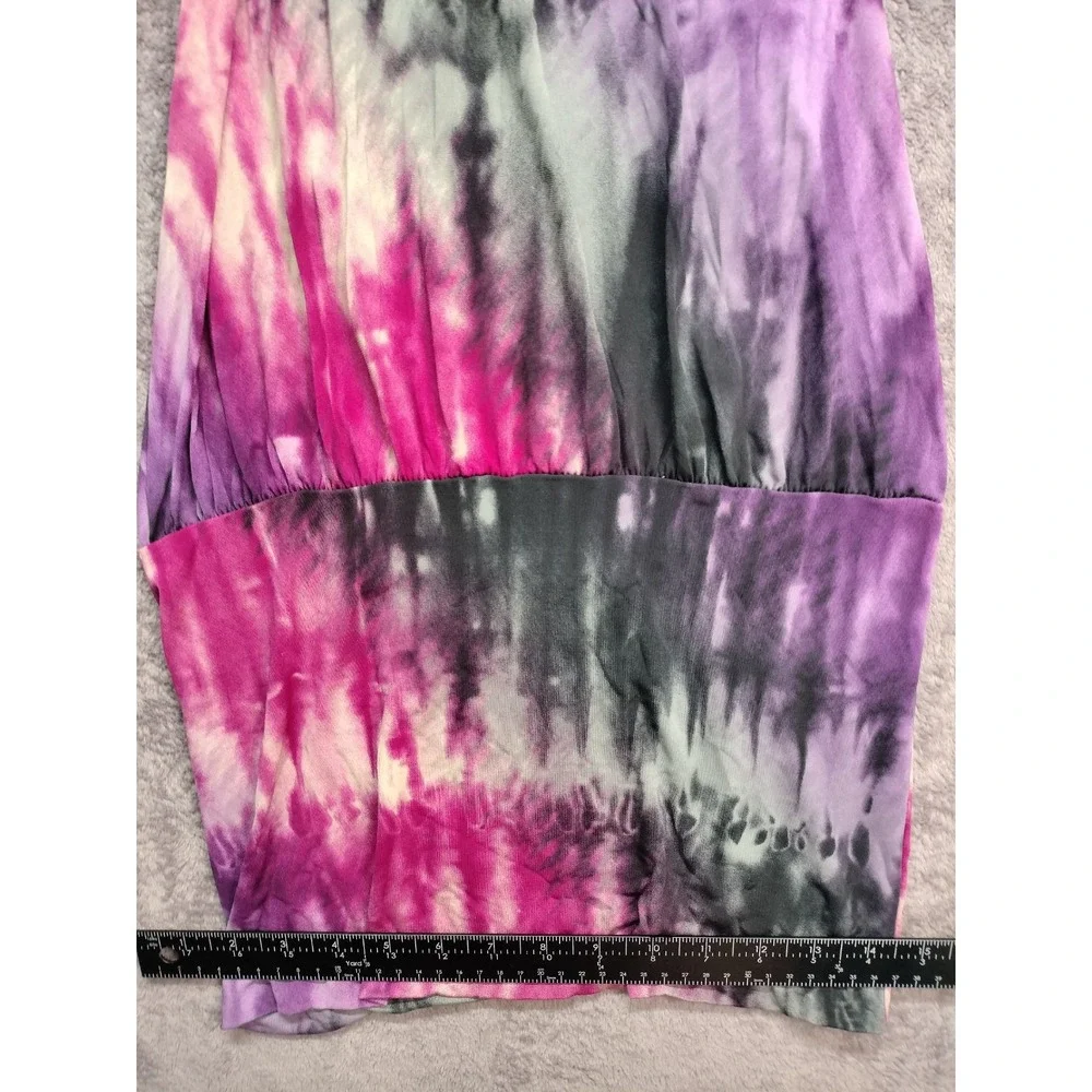 donutz inc dress small tie dye open back party dance club bodycon stretch USA